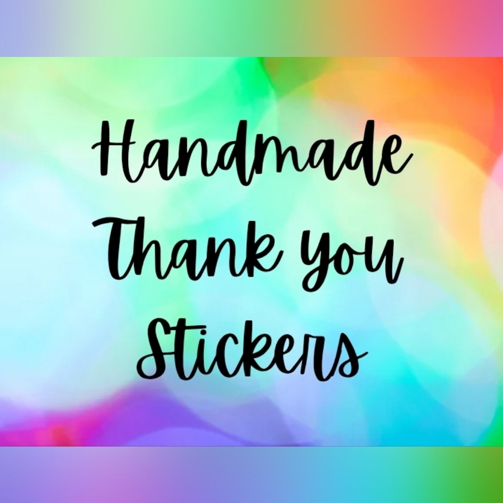 Handmade Thank You Customers Stickers 50 ct